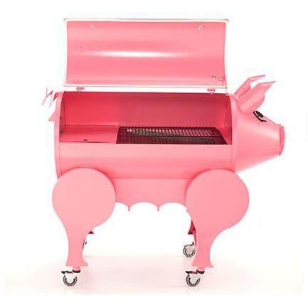 Traeger Lil Pink Pig Pro Pellet Grill On Cart - Open View thumbnail