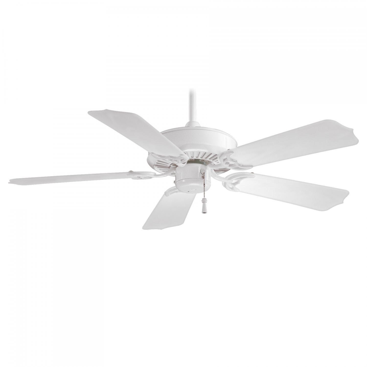 Minka-Aire F572-WH Sundance 42-Inch 5-Blade Ceiling Fan in White Finish w/ White All Weather Blades thumbnail