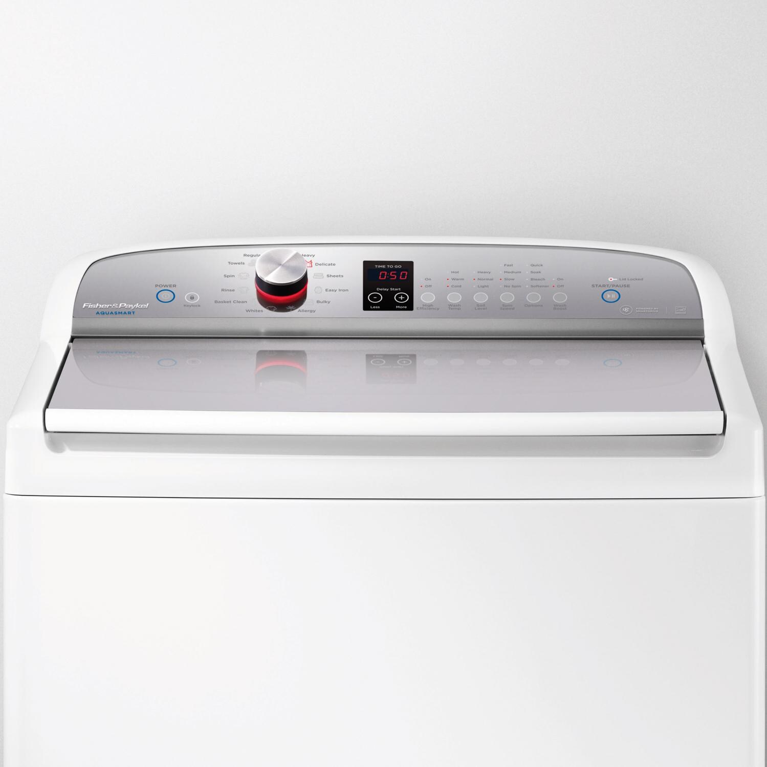 Fisher Paykel 4.0 Cu. Ft. AquaSmart 12 Cycle Top Load Washer W/ Glass Lid - White - WL4027P1 thumbnail