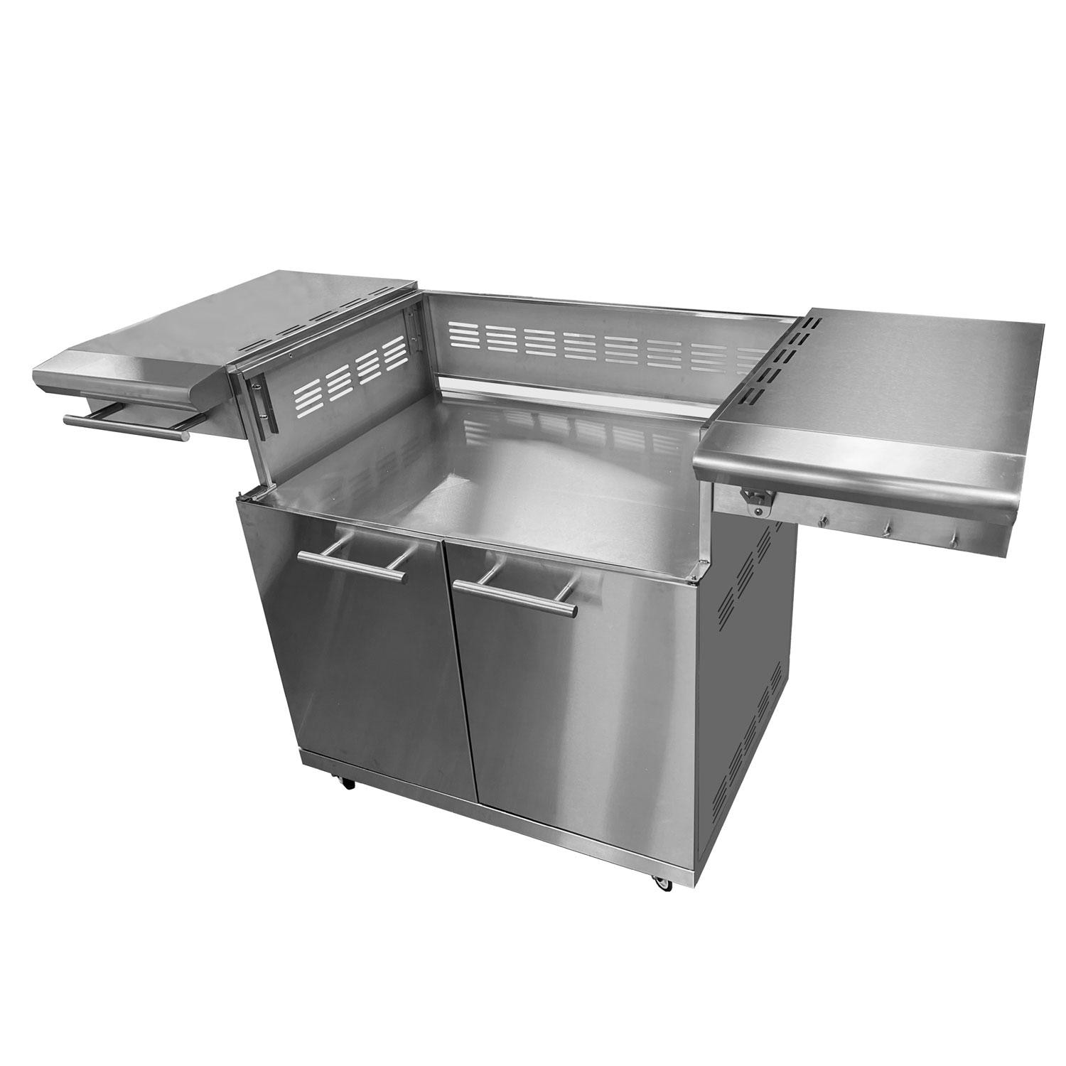 XO Appliance XOG40CARTXLT Performance XLT Stainless Steel 40-in Grill Cart - White Background thumbnail