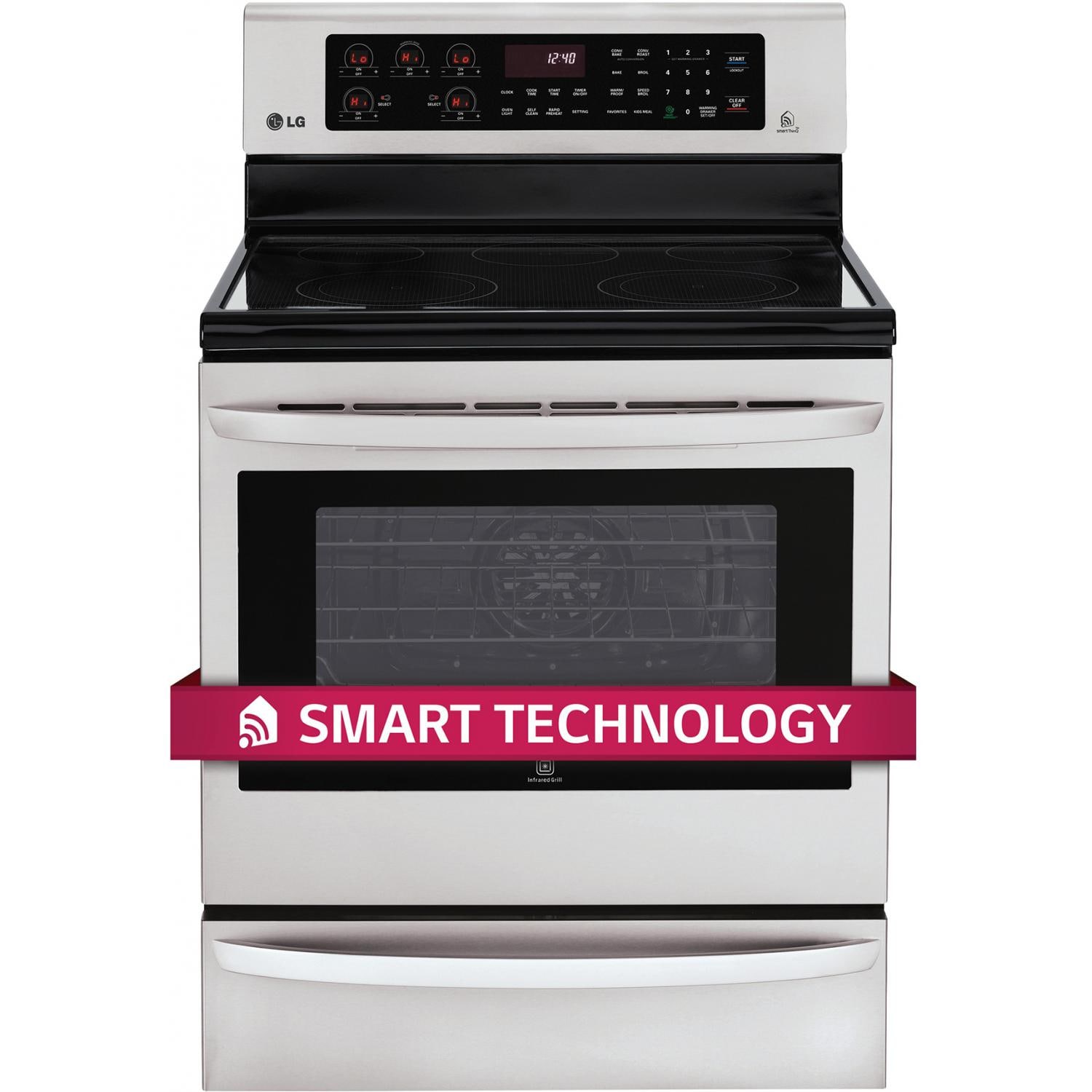 LG LRE3027ST 30Inch Smart ThinQ Single Oven Electric Range