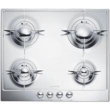Smeg Piano Design 24-Inch 4-Burner Gas Drop-In Cooktop - Stainless - PU64ES image