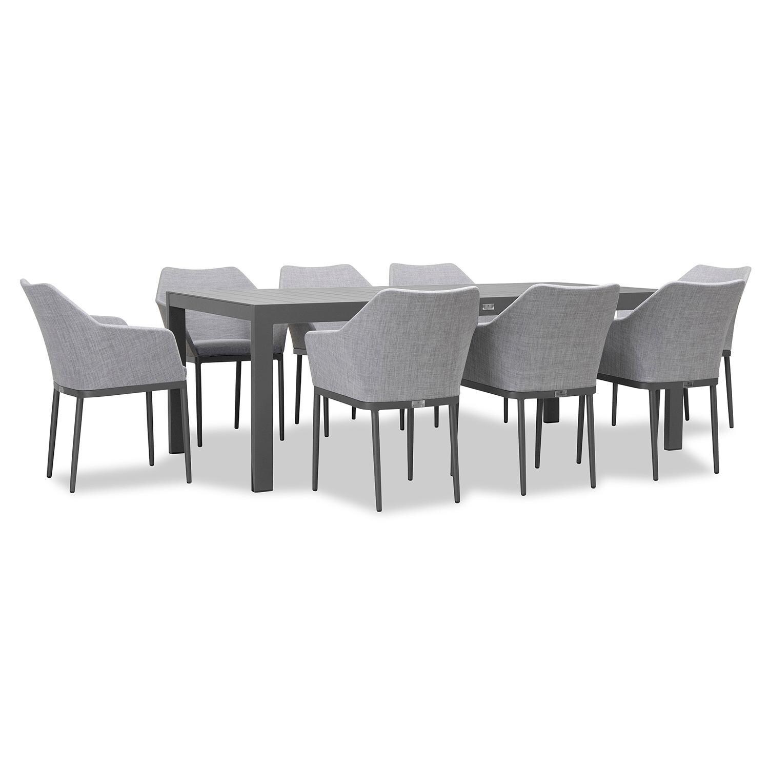 Starlook Bay 8 Seat Rectangular Dining Table in Slate by Lakeview - White Background thumbnail
