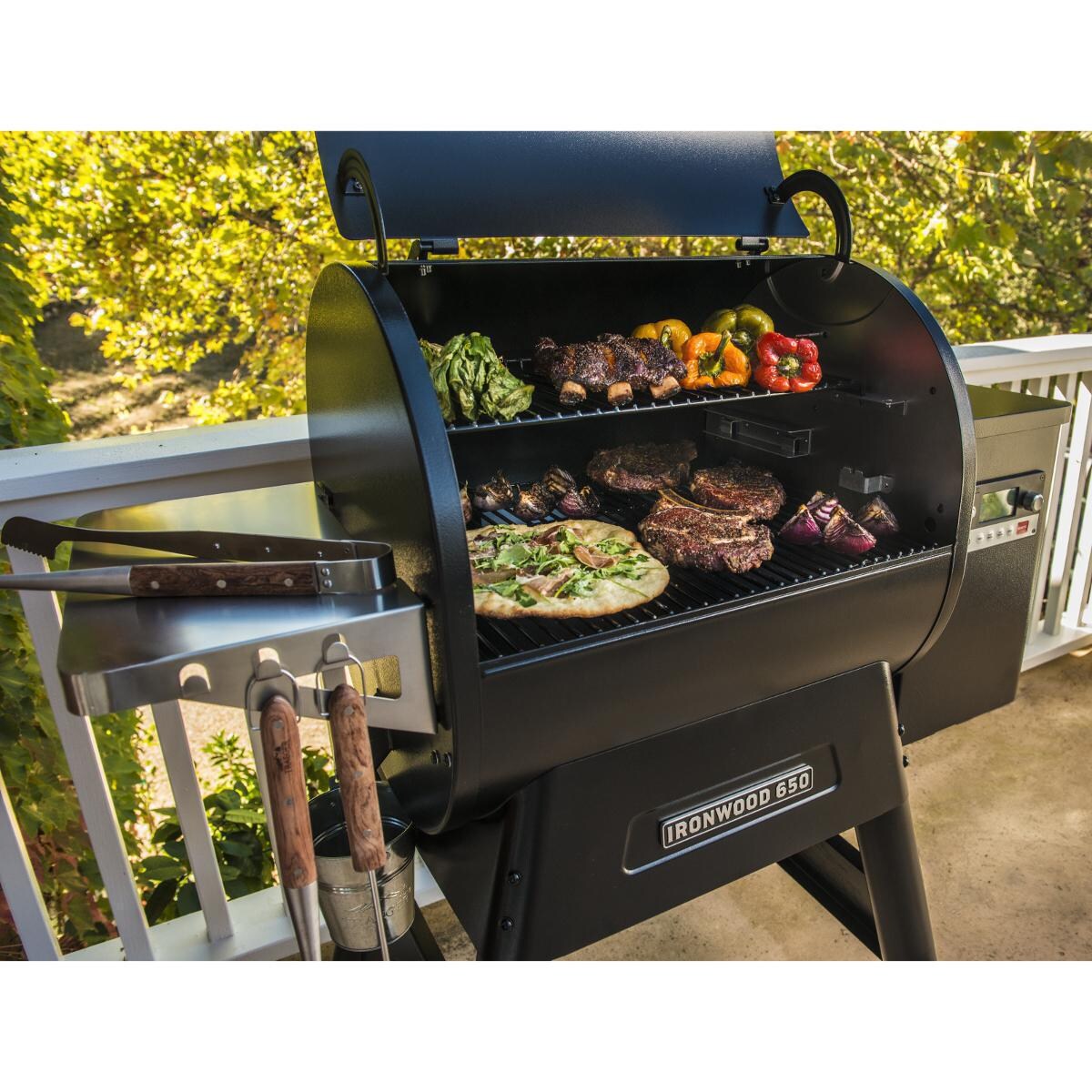 Traeger TFB65BLF Ironwood 650 Wood Pellet Grill - With Food thumbnail