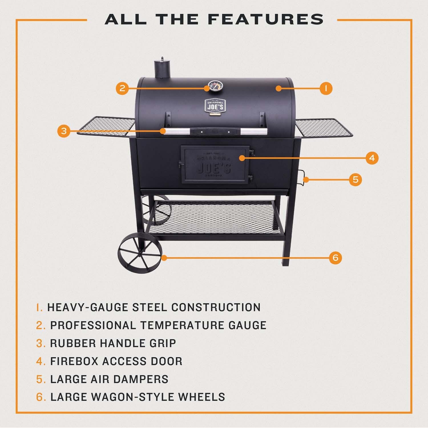 Oklahoma Joe's 19302087 Judge Charcoal Grill - Key Features - Detail thumbnail