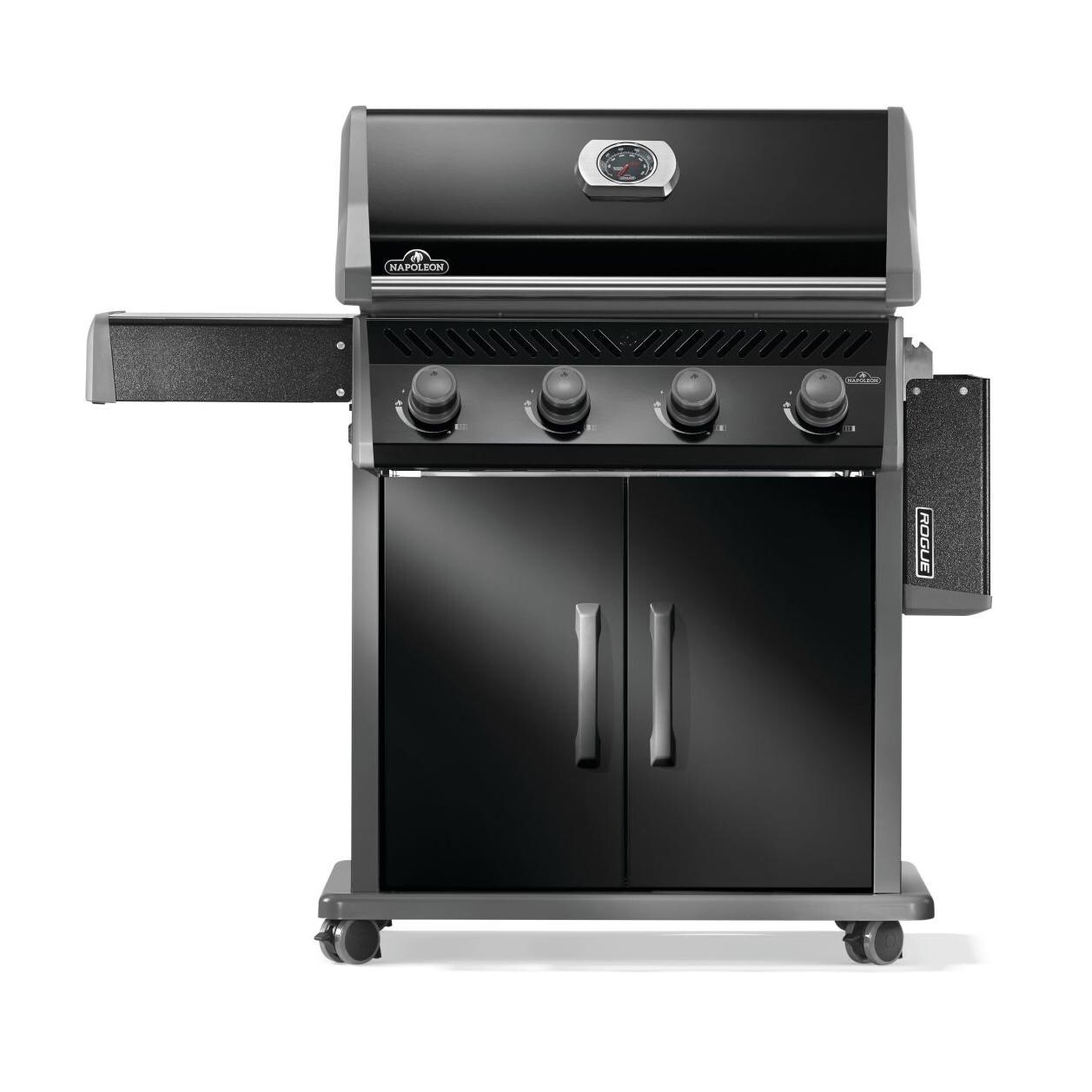 Napoleon R525PK-2 Rogue 525 4-Burner Propane Grill - Black - Shelf Down - White Background thumbnail