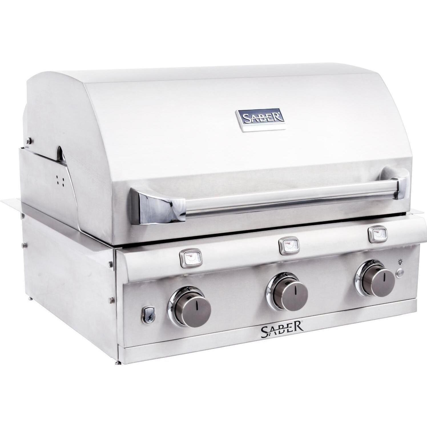 Saber Premium R50SB0417 500 32-Inch 3-Burner Built-In Infrared Natural Gas Grill - Right Facing thumbnail