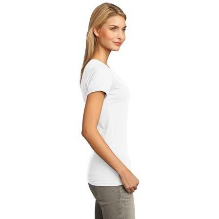 District Threads Ladies Deep Scoop T-Shirt 4XL - White