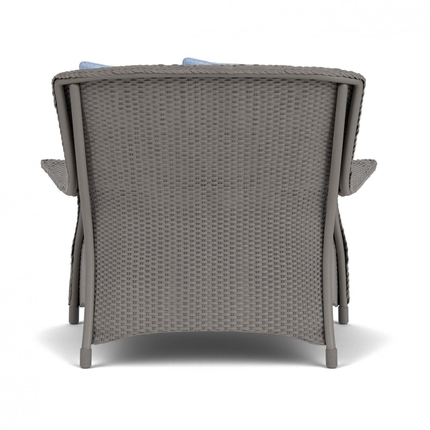 Lloyd Flanders Mandalay Chair and a Half in Pewter Finish with Demo Skyway Fabric - Back thumbnail
