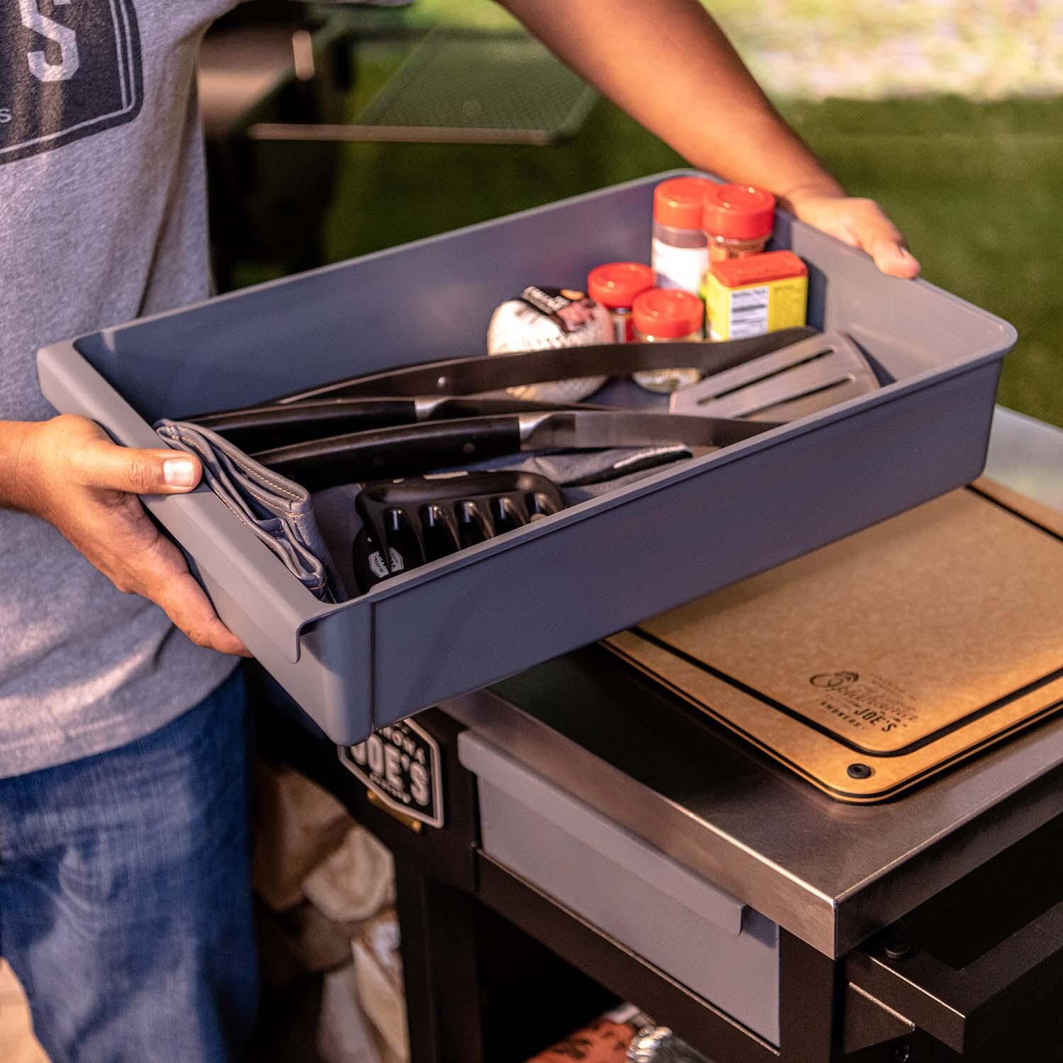 Oklahoma Joe's 23252168 Workstation Prep & Storage Cart - Hold Tools - Lifestyle thumbnail