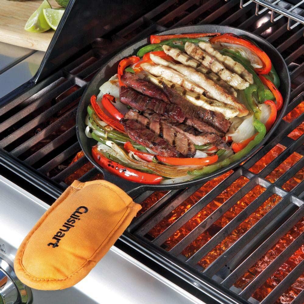 Cuisinart PreSeasoned Cast Iron Grilled Fajita Set CFS219 BBQGuys