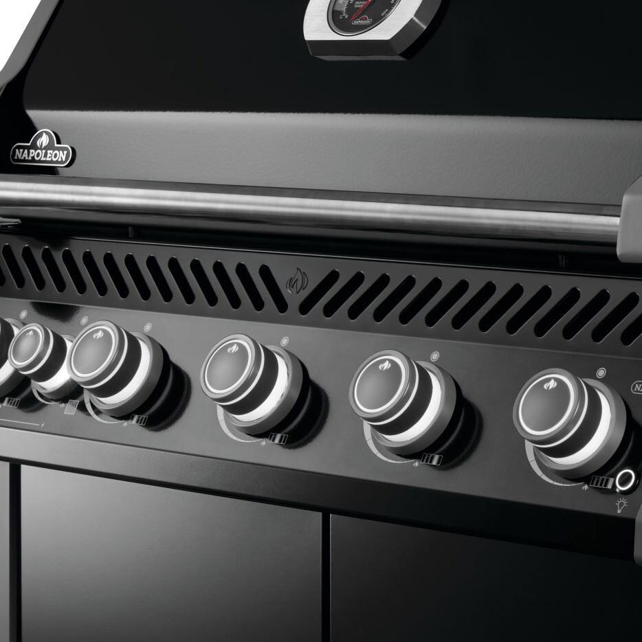 Napoleon RP625SIBNK-2 Rogue PRO 625 5-Burner Natural Gas Grill w/ Infrared Side Burner - Black - RP625SIBNK-2 - Knobs - Detail thumbnail