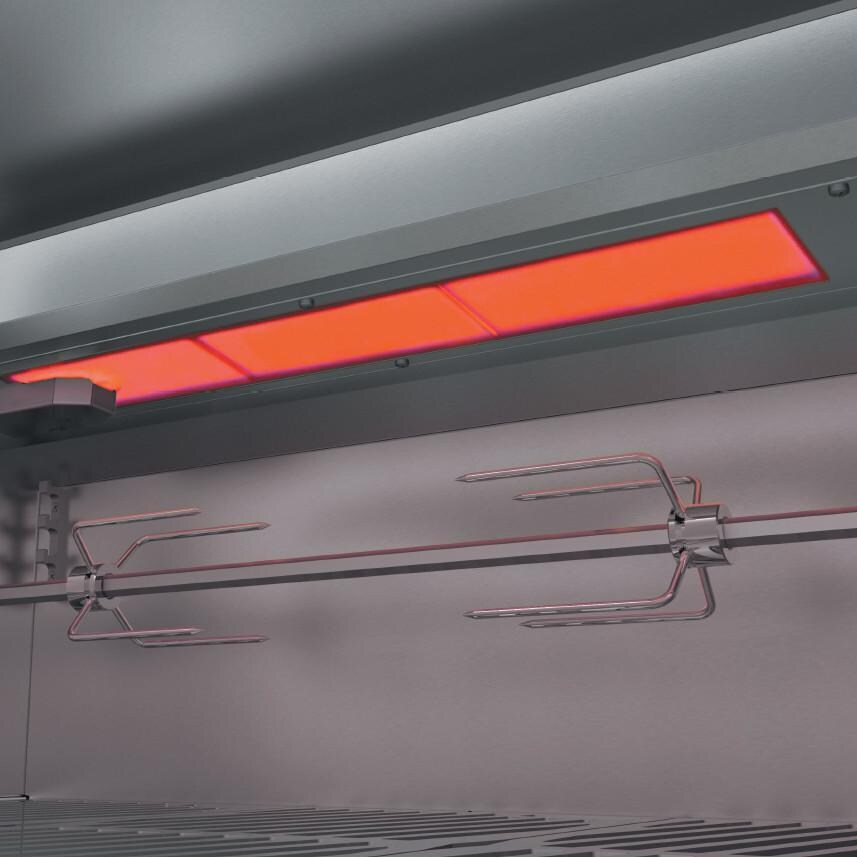 Hestan 36-Inch Freestanding Gas Grill - Rotisserie Burner Lit thumbnail