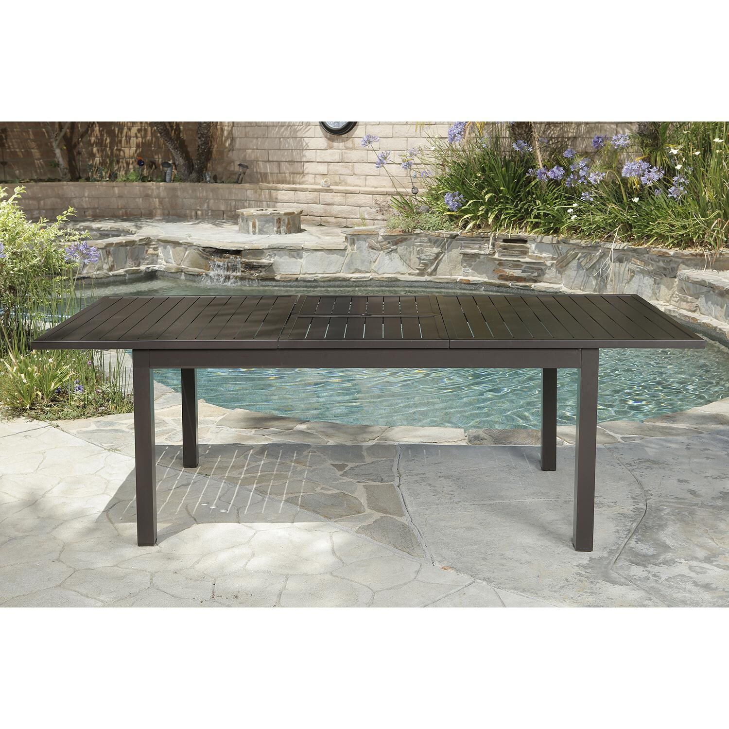 Lakeview Outdoor Designs Brusly 7 Piece Wicker & Aluminum Patio Dining Set - Patio Dining Table thumbnail