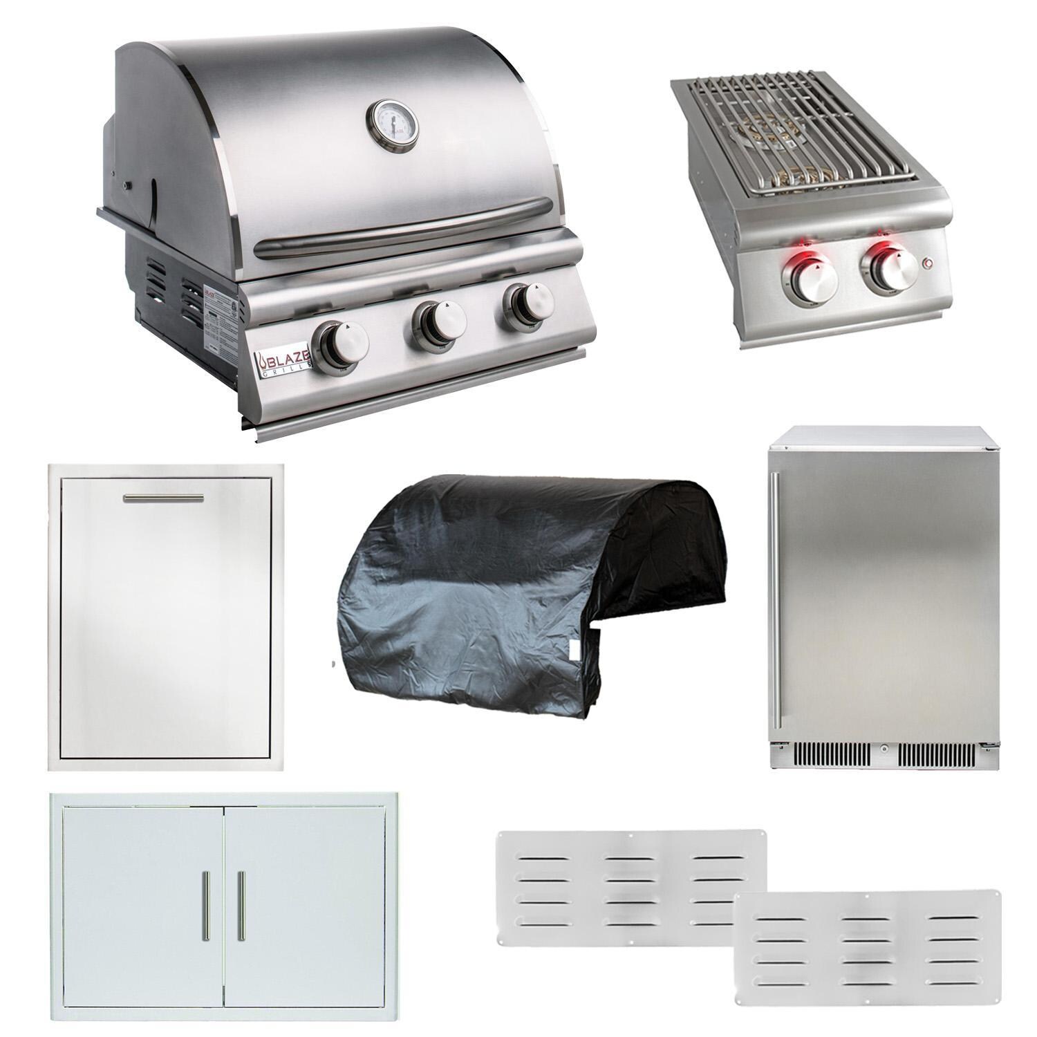 Blaze LBM 8 Pc 25-in Natural Gas Outdoor Kitchen Package