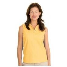 Port Authority Ladies Silk Touch Sleeveless Polo Shirt Medium - Banana image