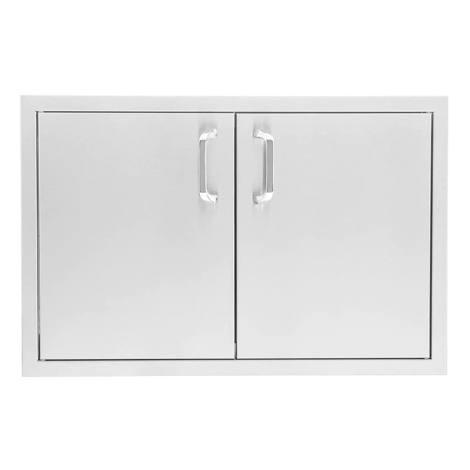 BBQGuys Signature 32-Inch Stainless Steel Sealed Dry Storage Pantry With Shelf - Traditional image