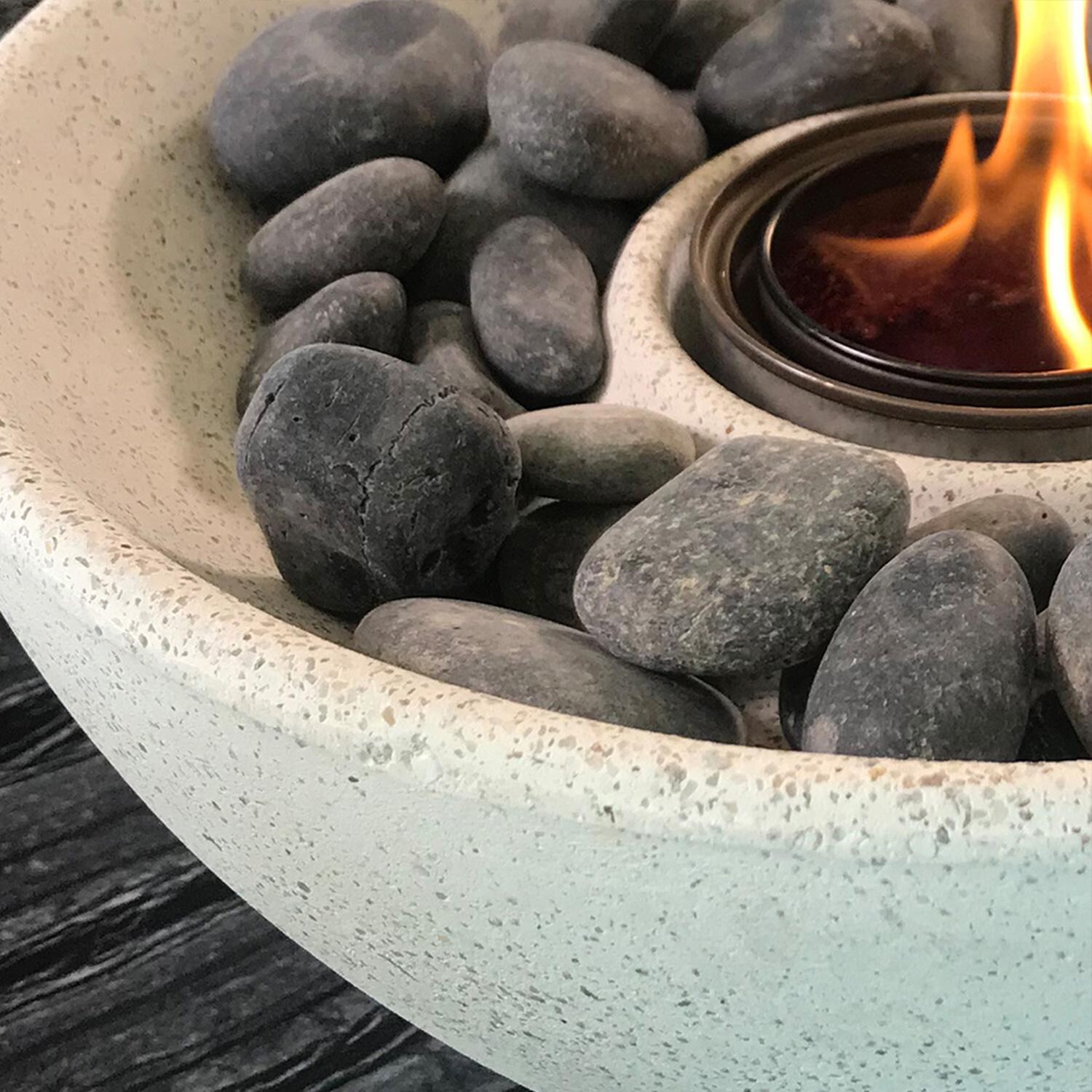 TerraFlame Basin Table Top Fire Bowl - Pewter - Lifestyle thumbnail