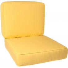 Sunbrella Canvas Buttercup Small Outdoor Replacement Club Chair Cushion Set W/ Piping By BBQGuys