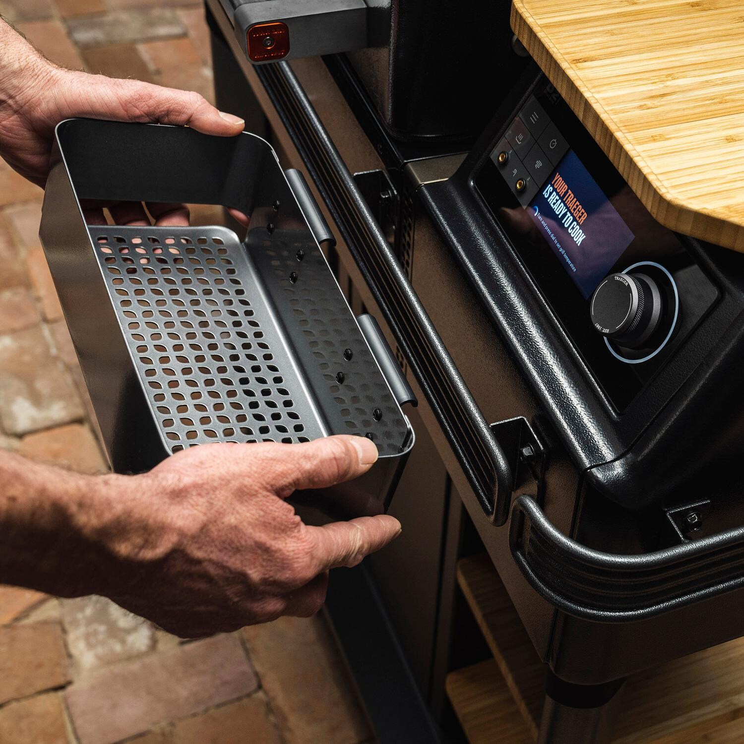 Traeger BAC642 P.A.L. Pop-And-Lock Storage Bin - Attaching to Timberline P.A.L. Rail thumbnail