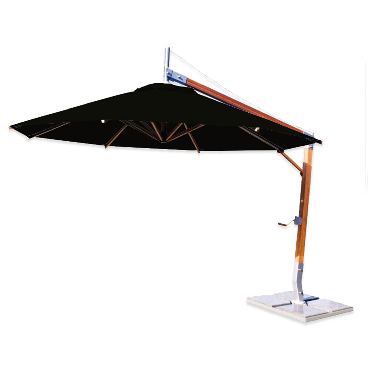 Bambrella Sirocco 10 Ft Round Sidewind Umbrella - Black thumbnail