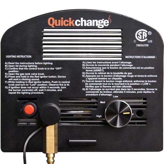 Icon Grills - CGINSERTLP - Quick Change Propane Gas Insert - Control Panel thumbnail