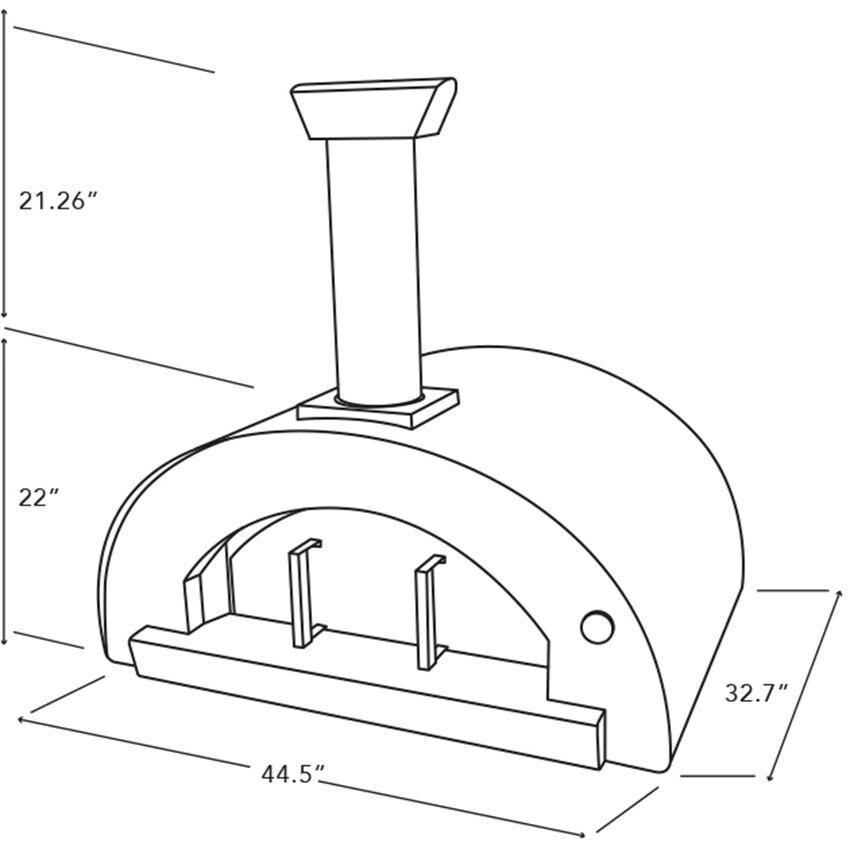 Cru CRUO90G1 Pro 90 Outdoor Wood-Fired Pizza Oven - Dimensions thumbnail