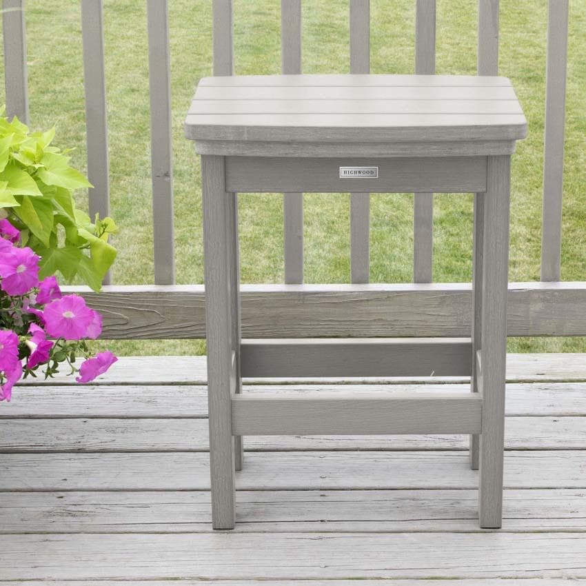 Hart Lane Recycled Plastic Bar Stool Counter Height in Harbor Gray by Lakeview Outdoor Designs