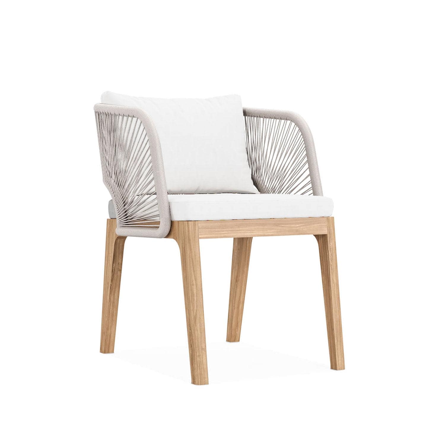 Willowlake Teak Dining Arm Chair in Natural by Lakeview Outdoor Designs