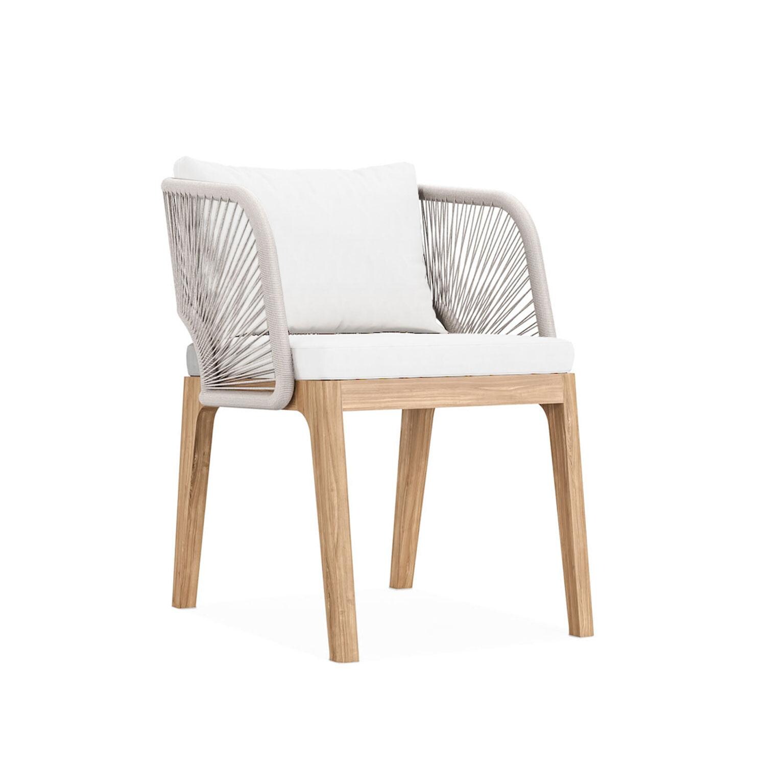 Willowlake Teak Dining Arm Chair in Natural by Lakeview Outdoor Designs - White Background thumbnail