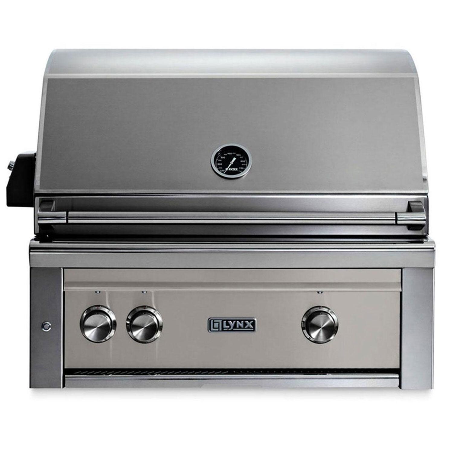 Lynx L30R-3-LSNG Professional 30 Inch Built-In Natural Gas Grill w/ Rotisserie in Limestone - Display - White Background thumbnail