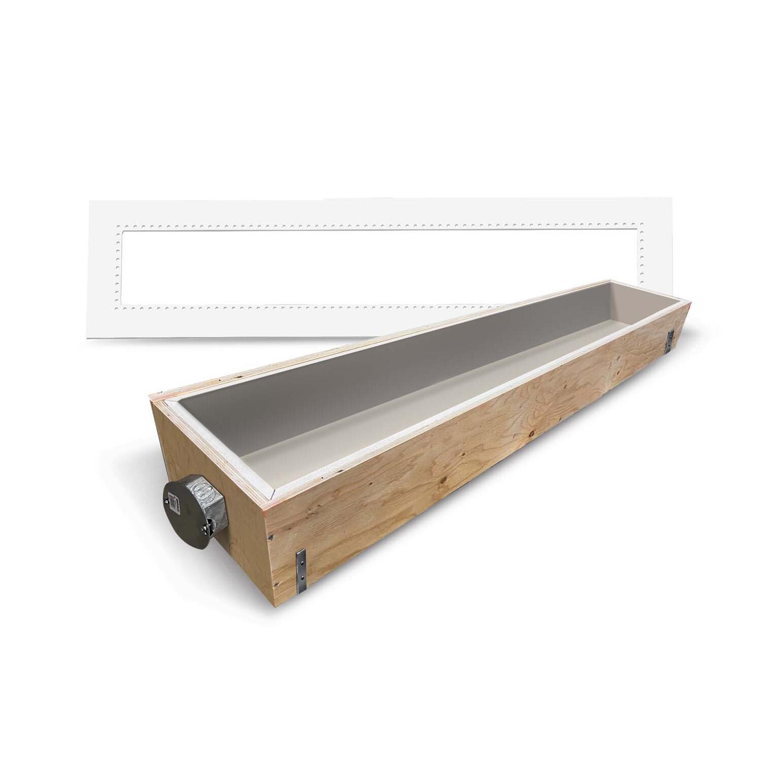 Eurofase 61-in Flush Mount & Fire Rated Box Bundle - White