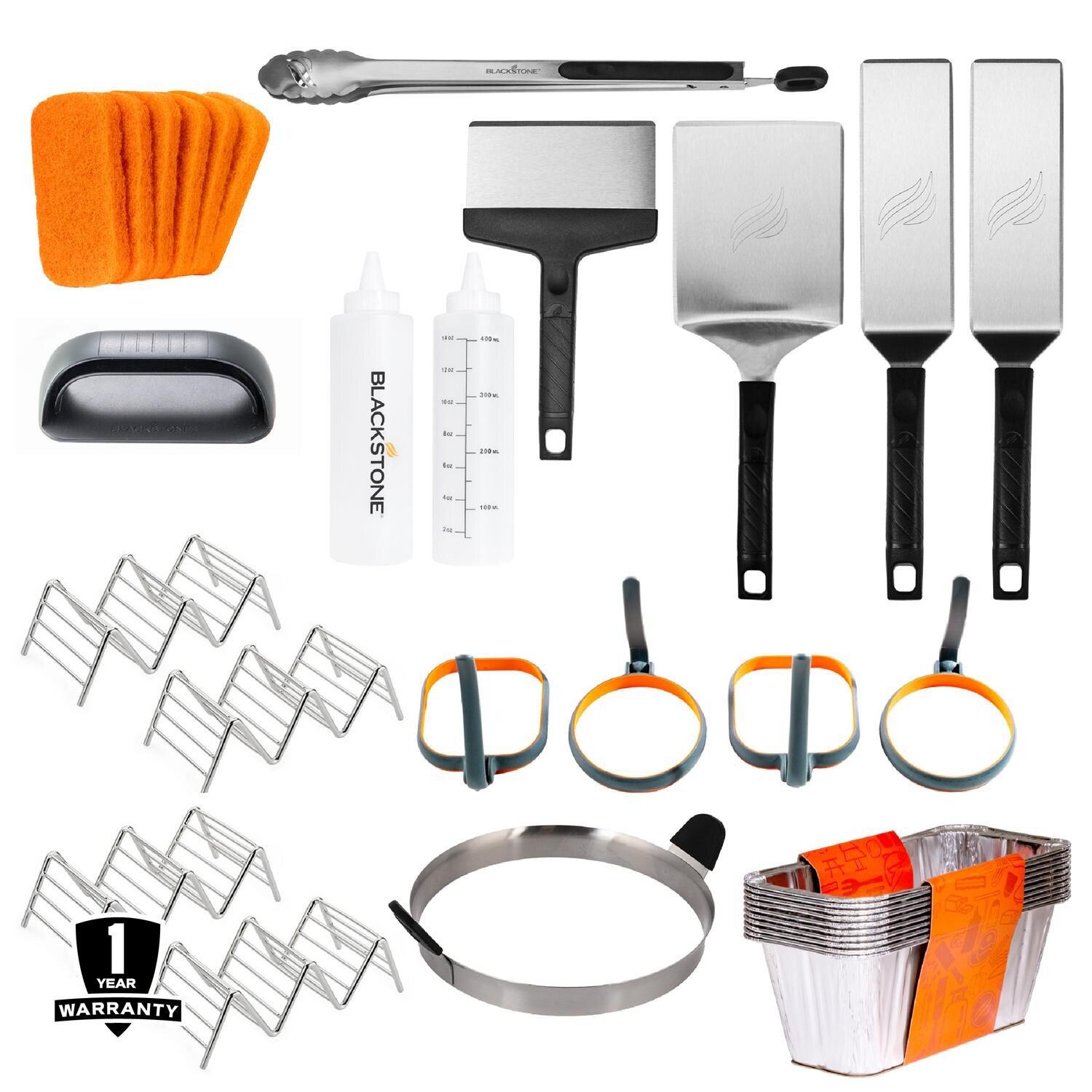 Blackstone 5516 30 Pc Griddle Accessory Kit - What's Included - White Background thumbnail