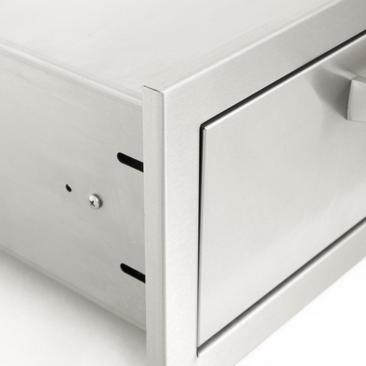 BBQGuys.com Sonoma Series 20-Inch Stainless Steel Single Access Drawer - Side Detail thumbnail