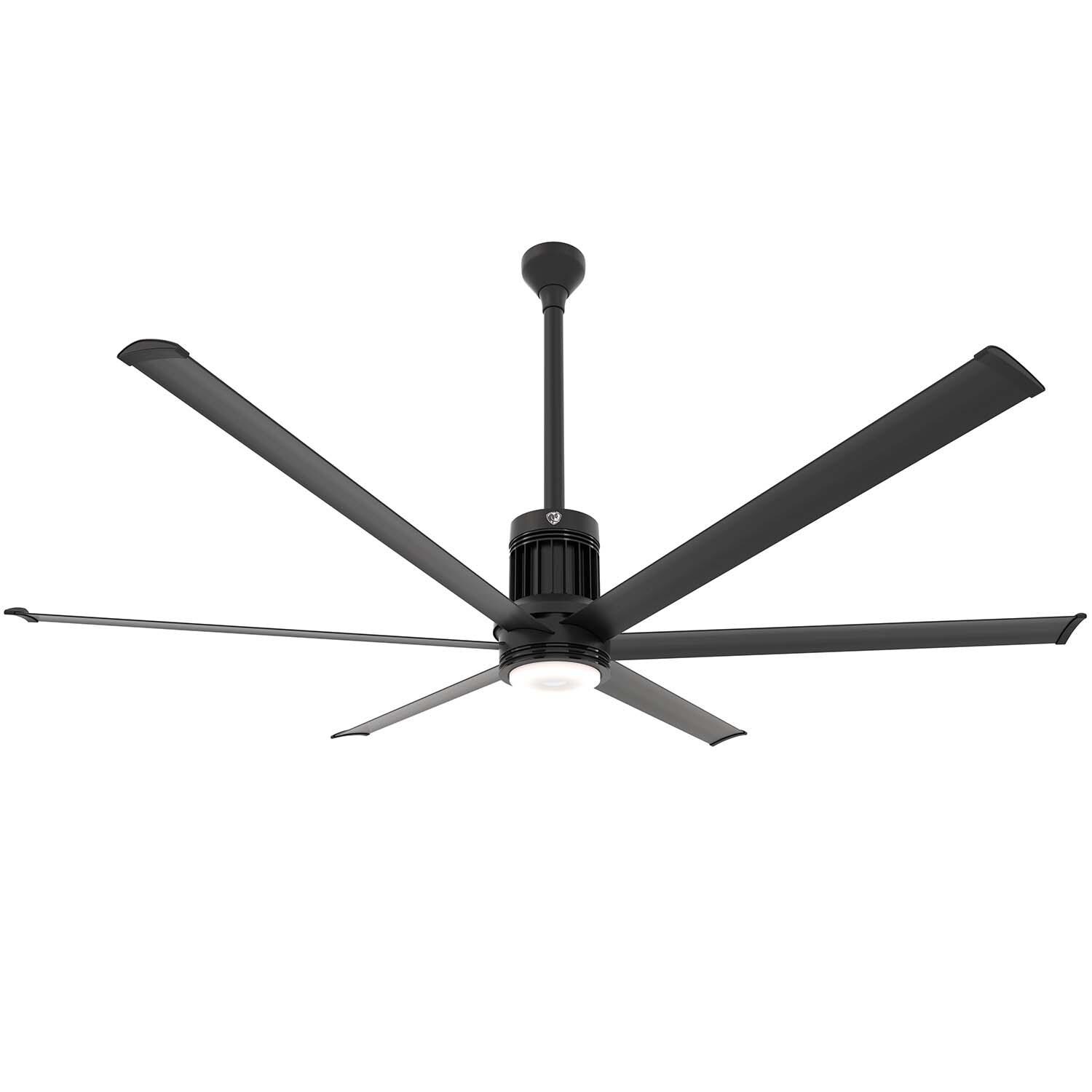 Big Ass Fans MK-I61-071906A728I24S2 84-Inch i6 Ceiling Fan Universal Mount W/24-Inch Ext Tube & LED Black - With Light On (Sold Separately) thumbnail