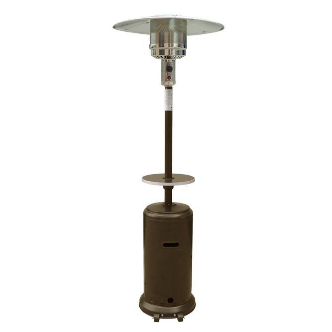 AZ Patio Heaters 41,000 BTU Propane Gas Patio Heater With Table - Hammered Bronze - HLDS01-CGT
