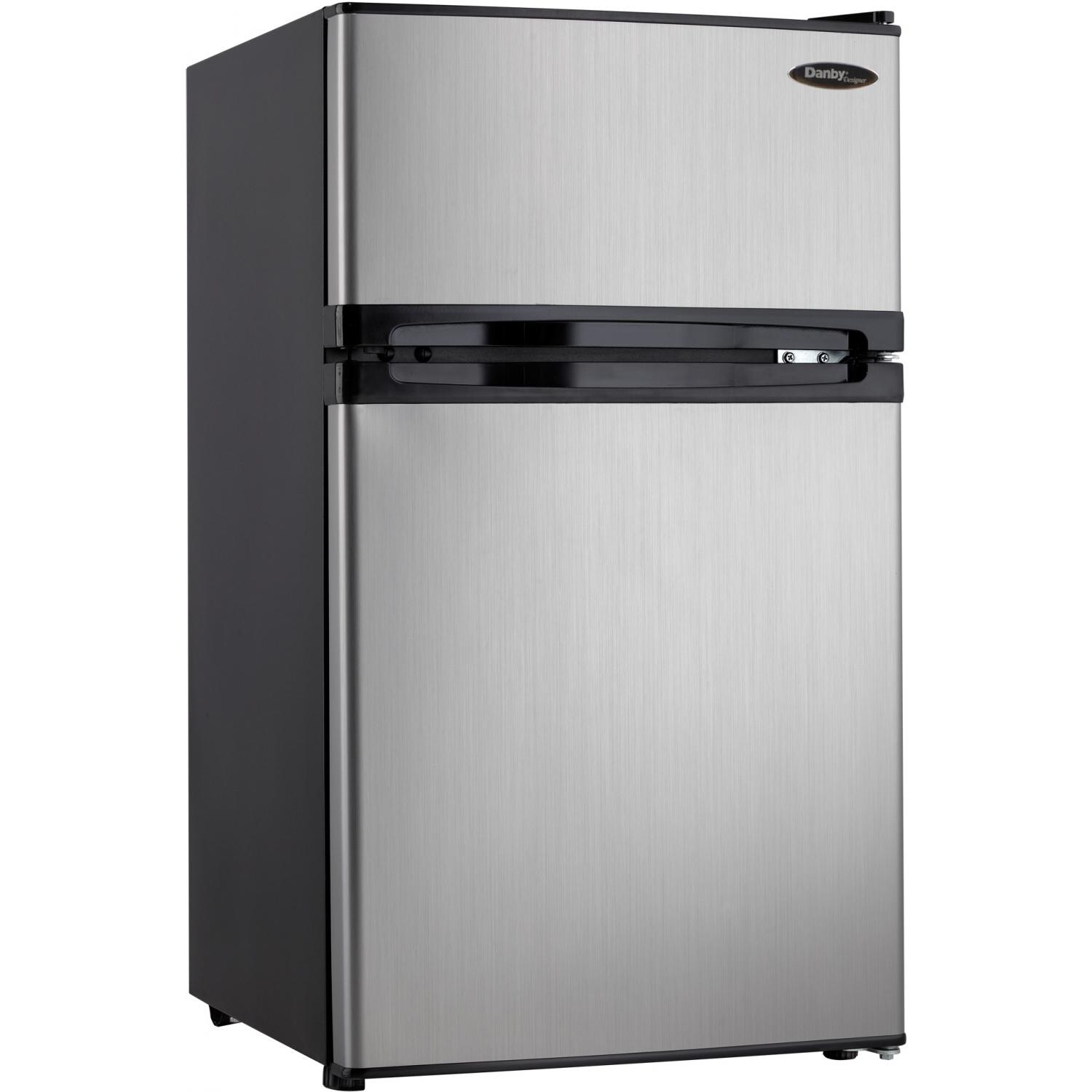 Danby 3.1 Cu. Ft. Dual-Door Compact Refrigerator / Freezer: Side View thumbnail
