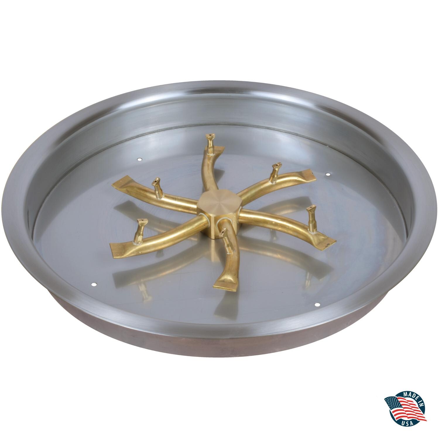 12 inch S Bullet Burner with Round Aluminum Drop In Pan thumbnail