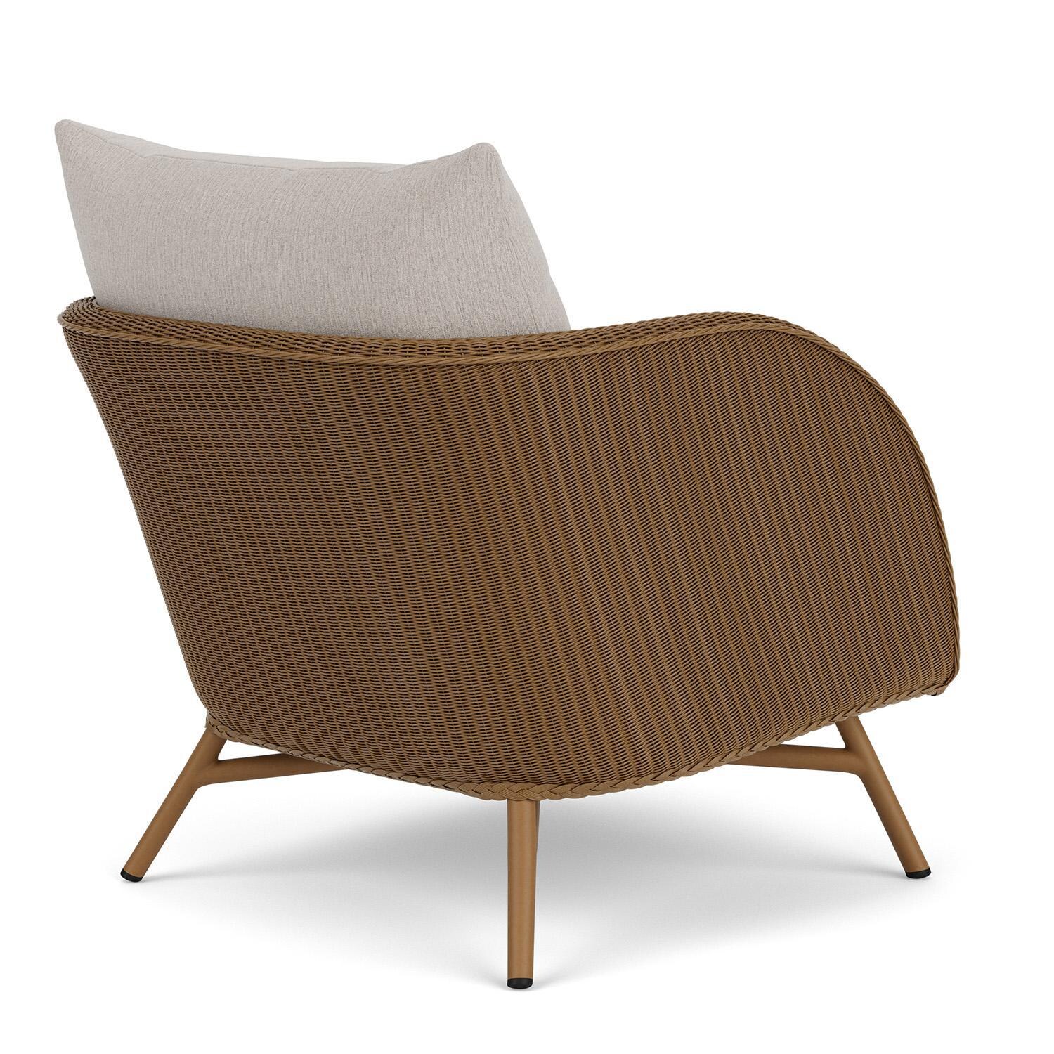 Lloyd Flanders Essence Lounge Chair W/Remy Cloud Fabric - Hickory Finish - Back Right thumbnail