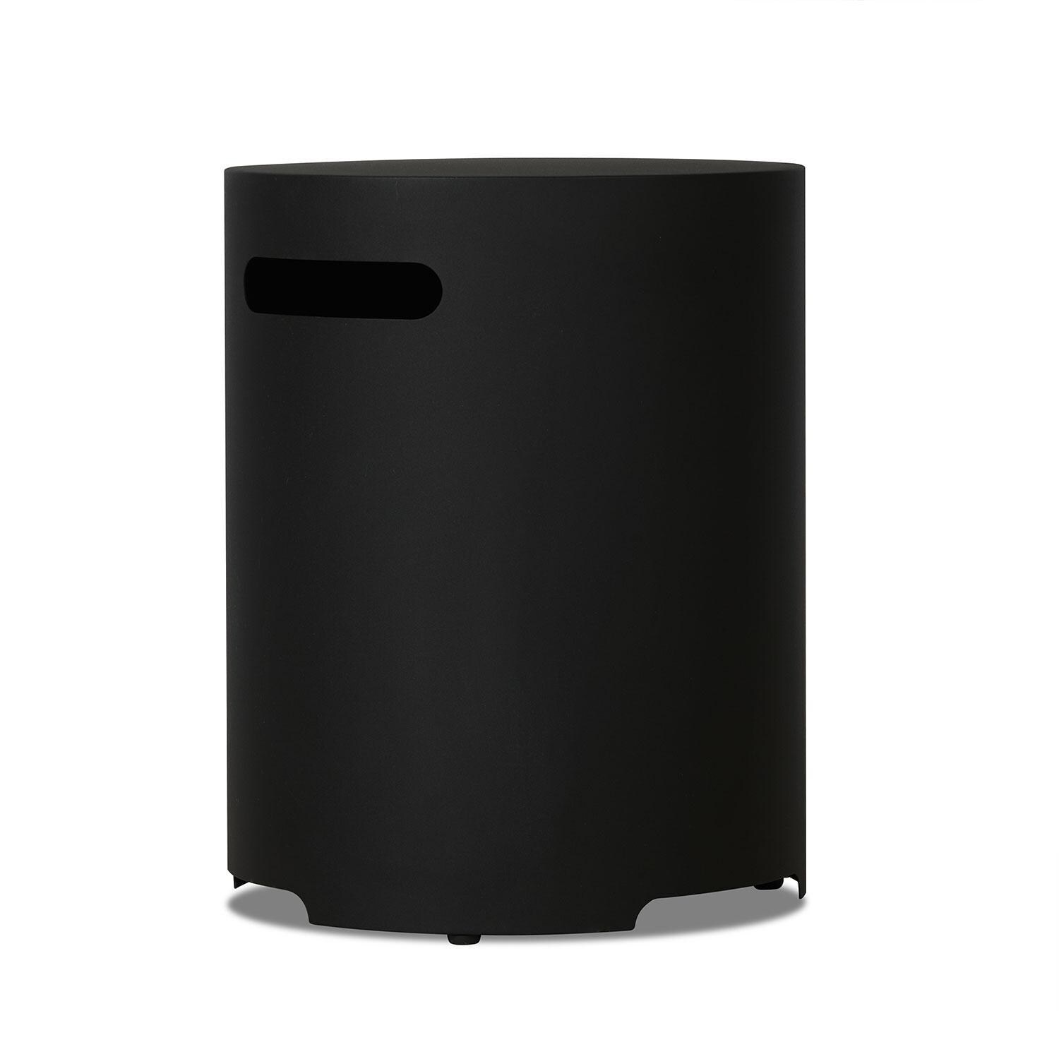 20-in Round Metal Propane Tank Cover in Black by Lakeview Outdoor Designs - Side - White Background thumbnail