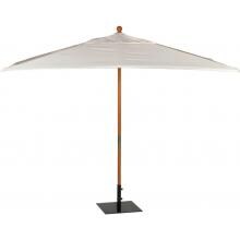 Oxford Garden Rectangular 6 X 10 Ft. Hardwood Patio Market Umbrella W/ Pulley - Sunbrella Canvas Canvas