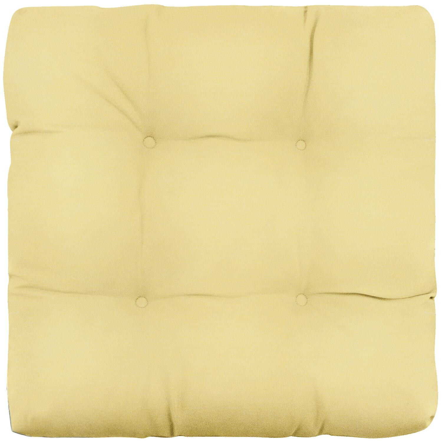 Sunbrella Canvas Buttercup Large Outdoor Replacement Seat Cushion By UltimatePatio.com - Top View