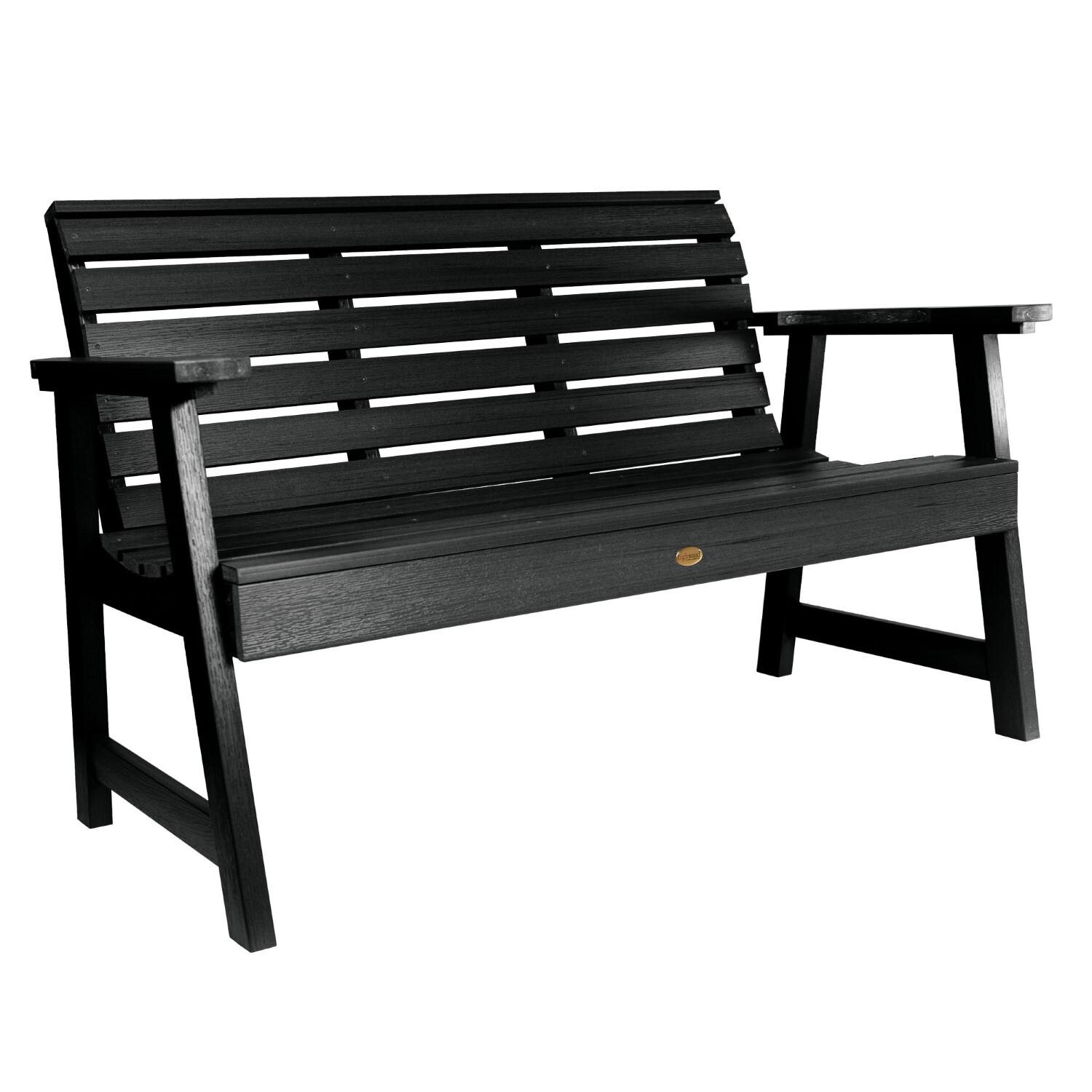 Lakeview Elm Pointe 4-Foot Picnic Bench - Black - On White thumbnail