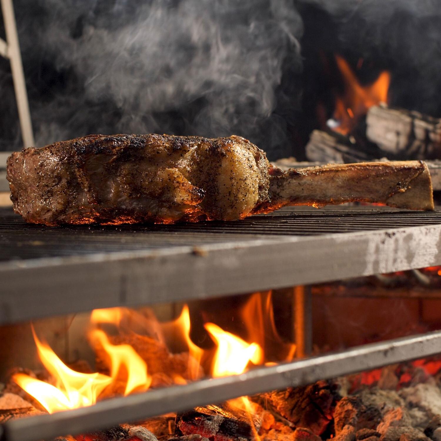 Nuke DELTACT02 47-Inch Argentinian-Style Countertop Gaucho Grill - Grilling Tomahawk Steak thumbnail