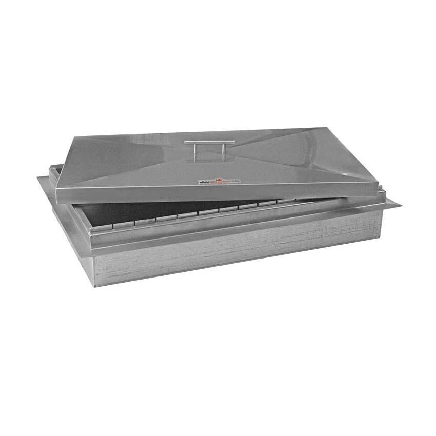 Kabobmaster KM-S3019-SS 30 Inch Stainless Steel Stone Series Built in Charcoal Grill - Display - White Background thumbnail