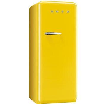 SMEG 9.22 Cu. Ft. Retro Style Yellow Refrigerator with Freezer Right Hinge - FAB28UGR thumbnail
