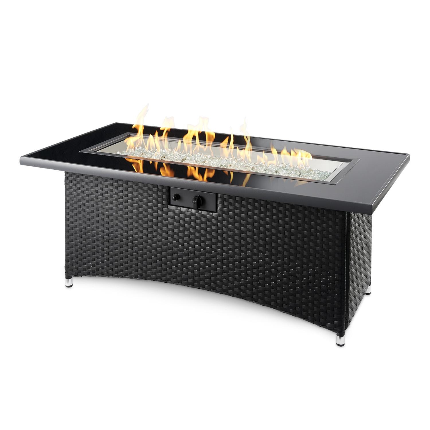 The Outdoor GreatRoom Company Montego 59Inch Linear Propane Gas Fire Pit Table with 42Inch