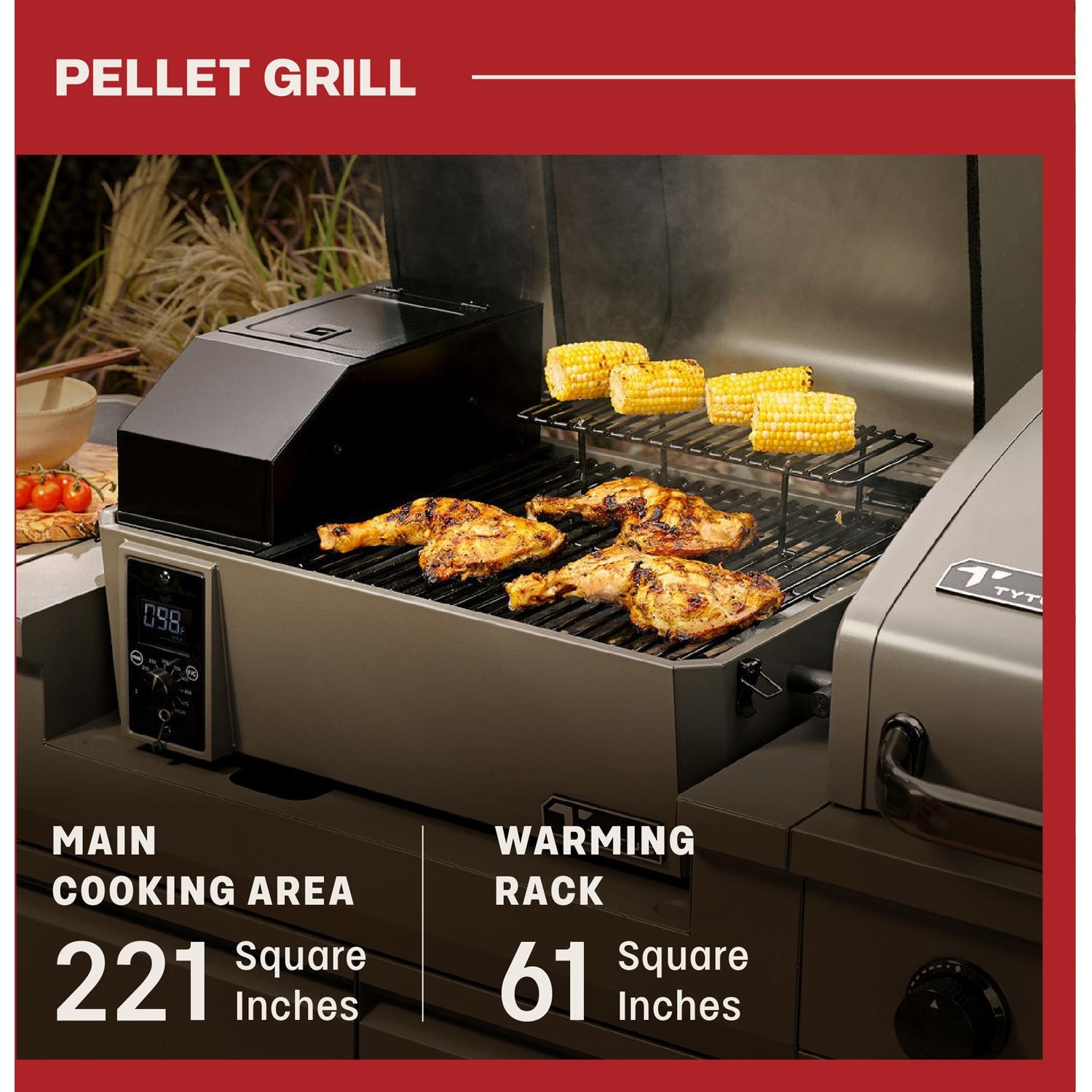 TYTUS TDT-BUN-055 Modular Duo w/ 4-Burner Gas Grill & Pellet Grill - Pellet Grill Features - Detail thumbnail