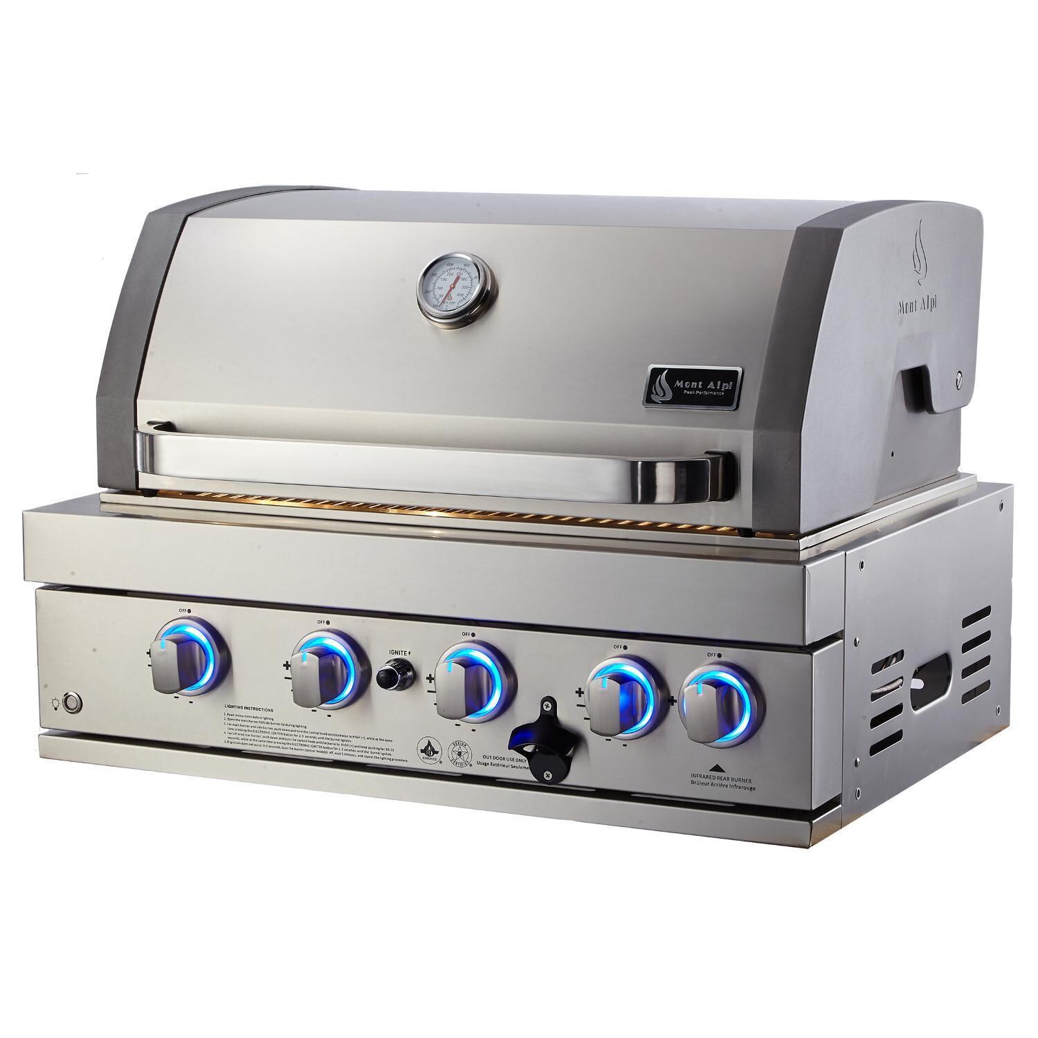 Mont Alpi - MABi400 - 32-Inch Built-In Gas Grill - Angled Left - White Background thumbnail
