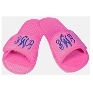 Terry Town Waffle Weave Slippers Small - Hot Pink
